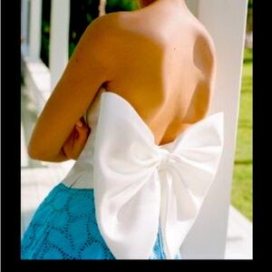 HUTCH STRAPLESS BOW TOP - Size 10 only worn once and dry cleaned - like new!